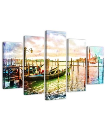 Leinwandbild - Venedig Gondeln Italien | Feeby