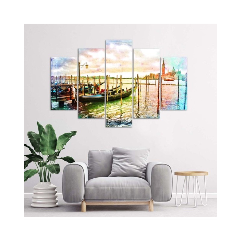 Leinwandbild - Venedig Gondeln Italien | Feeby
