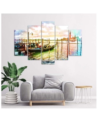 Leinwandbild - Venedig Gondeln Italien | Feeby