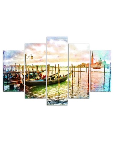 Leinwandbild - Venedig Gondeln Italien | Feeby