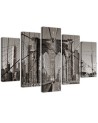Brooklyn Bridge black and white wall painting for office | FEEBY