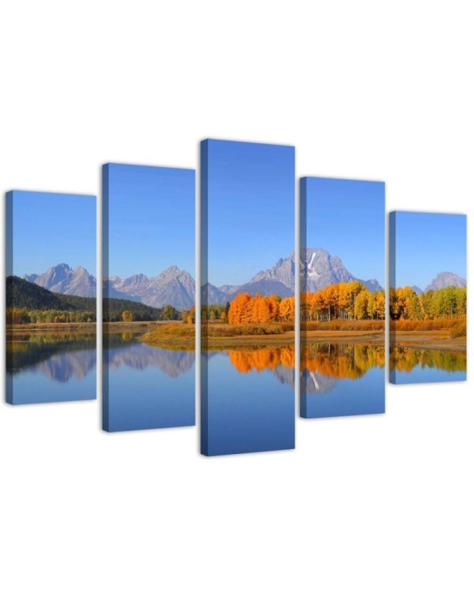 Prints on canvas Grand Teton National Park 5 Piece  | FEEBY