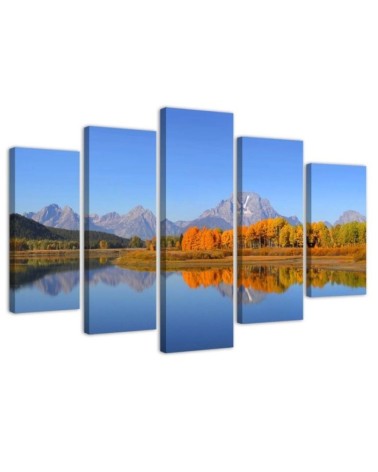 Prints on canvas Grand Teton National Park 5 Piece  | FEEBY