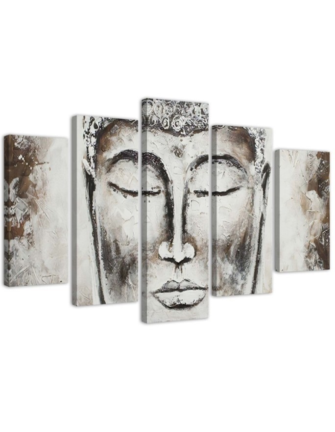 Bild auf Leinwand - Buddha Grey Zen Spa | Feeby