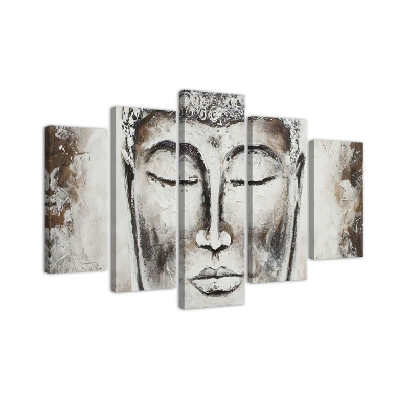 Bild auf Leinwand - Buddha Grey Zen Spa | Feeby