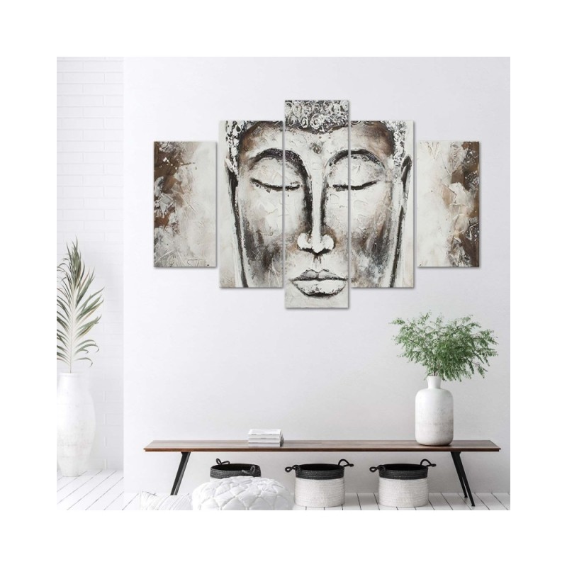Bild auf Leinwand - Buddha Grey Zen Spa | Feeby