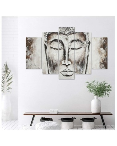 Bild auf Leinwand - Buddha Grey Zen Spa | Feeby