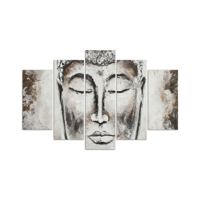 Bild auf Leinwand - Buddha Grey Zen Spa | Feeby