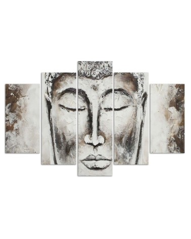 Bild auf Leinwand - Buddha Grey Zen Spa | Feeby