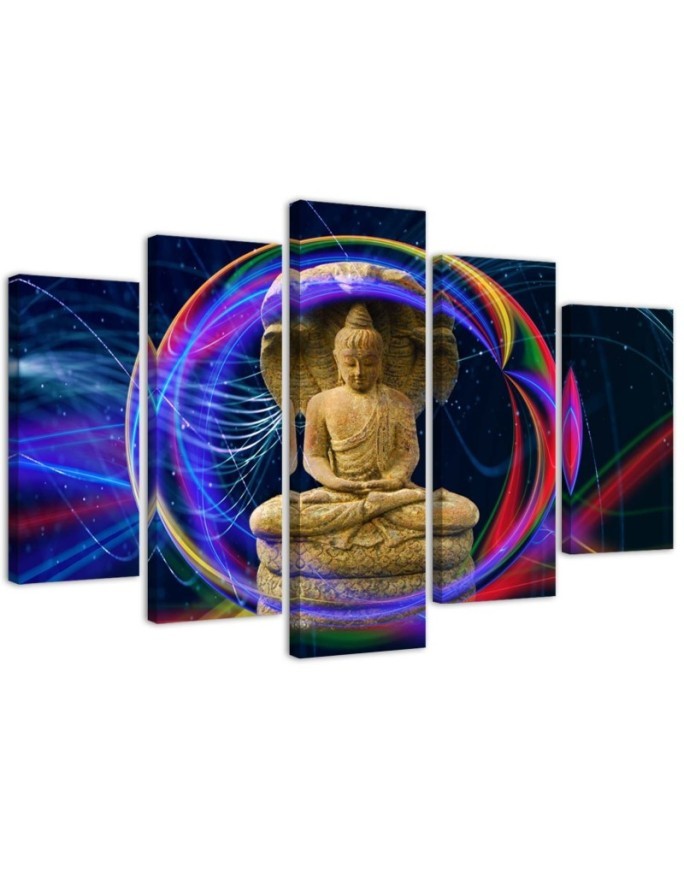 Leinwandbild - Buddha Bunter Orient | Feeby