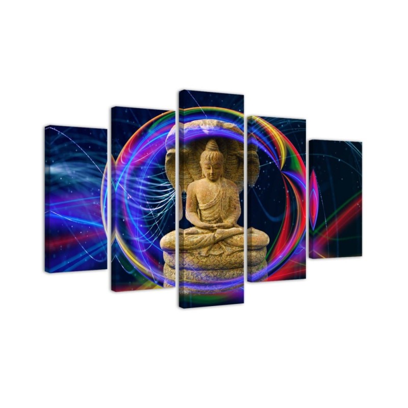 Leinwandbild - Buddha Bunter Orient | Feeby