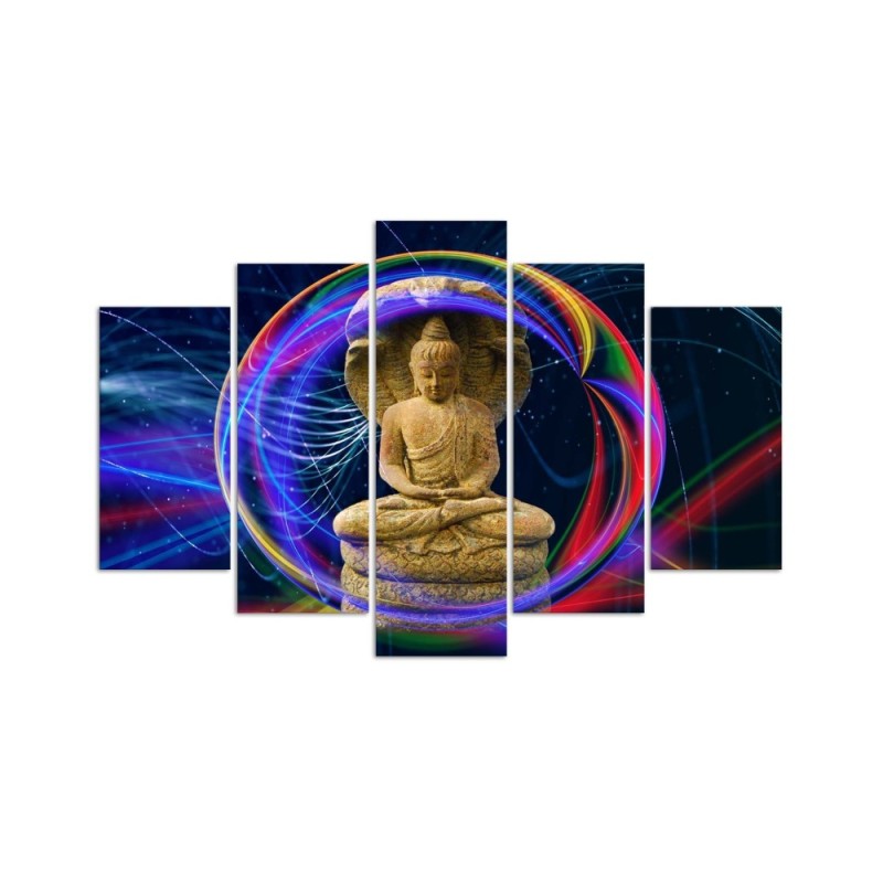 Leinwandbild - Buddha Bunter Orient | Feeby