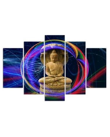 Leinwandbild - Buddha Bunter Orient | Feeby