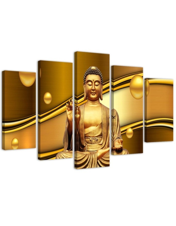 Modernes Wandbild - Buddha Golden Feng Shui | Feeby