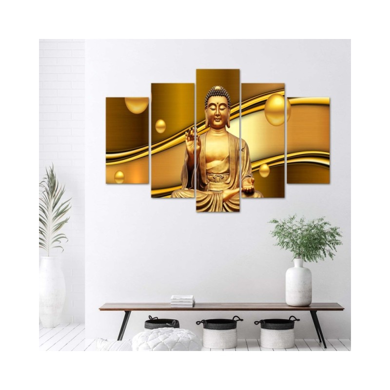 Modernes Wandbild - Buddha Golden Feng Shui | Feeby