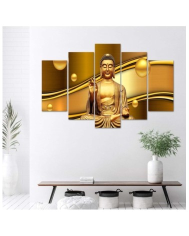 Modernes Wandbild - Buddha Golden Feng Shui | Feeby