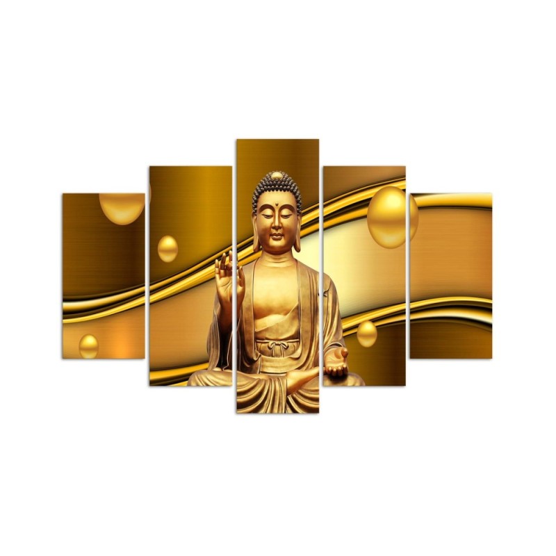 Modernes Wandbild - Buddha Golden Feng Shui | Feeby