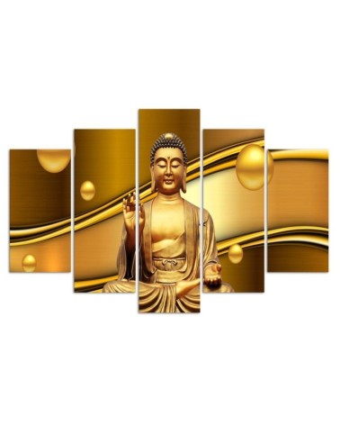Modernes Wandbild - Buddha Golden Feng Shui | Feeby