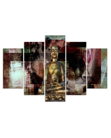 Dekoratives Leinwandbild - Buddha Goldene Abstraktion | Feeby