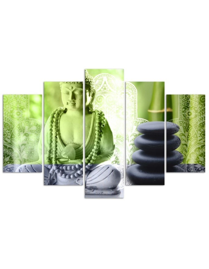 Budda i kamienie zen obrazy do salonu na ścianę | FEEBY