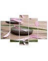 Canvas print for wall room Stone zen flowers | FEEBY