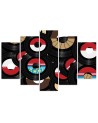 Canvas print for young people on canvas Analog records | FEEBY