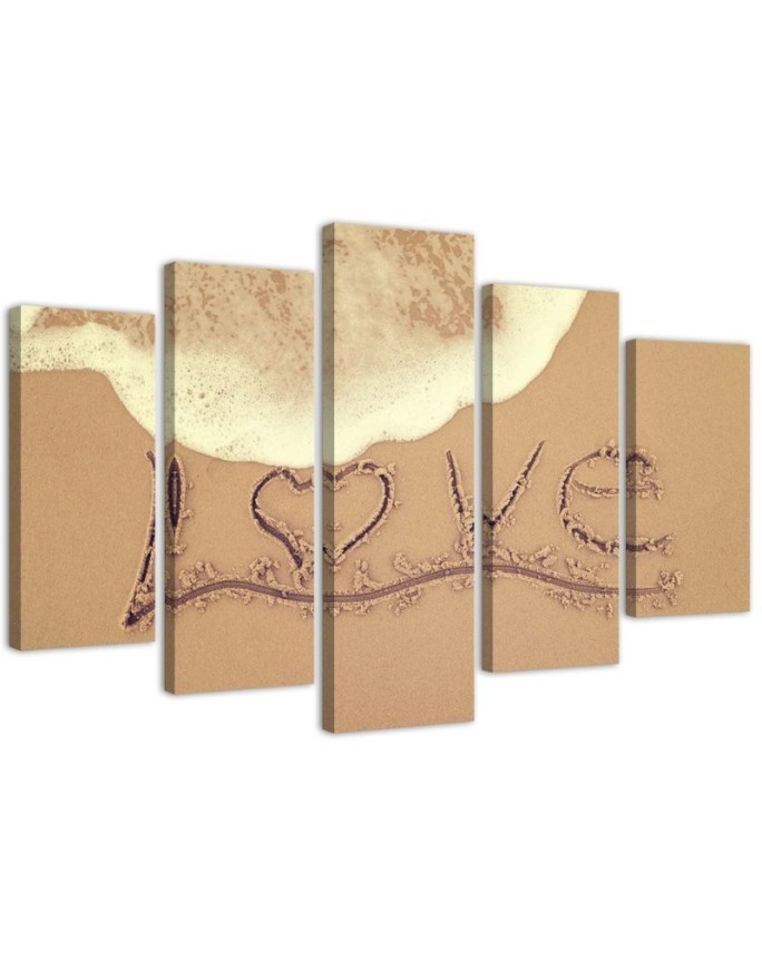 Modernes Wandbild - Liebe Sand Lettering | Feeby