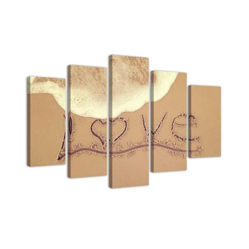 Modernes Wandbild - Liebe Sand Lettering | Feeby