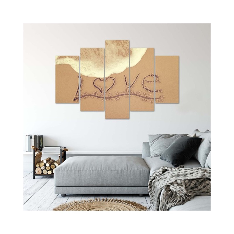 Modernes Wandbild - Liebe Sand Lettering | Feeby