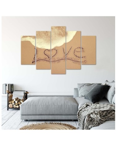 Modernes Wandbild - Liebe Sand Lettering | Feeby
