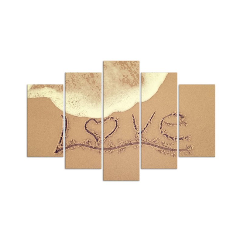 Modernes Wandbild - Liebe Sand Lettering | Feeby