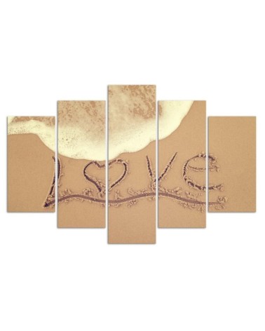 Modernes Wandbild - Liebe Sand Lettering | Feeby