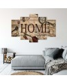 Obraz do biura, salonu Napis Home vintage nowoczesny | FEEBY