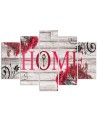 Obraz canvas do pokoju Napis Home czerwony | FEEBY