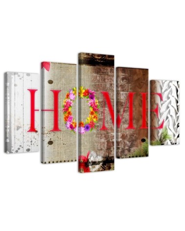 Leinwandbild - Startseite Inschrift Blumen | Feeby