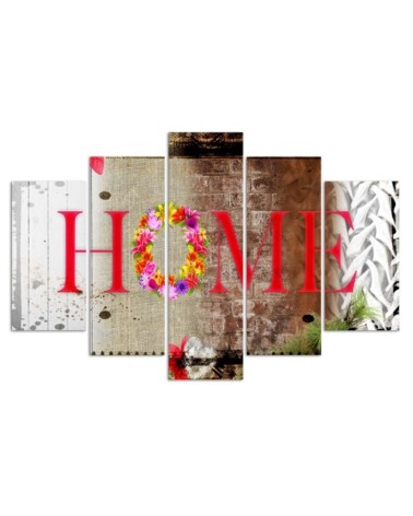 Leinwandbild - Startseite Inschrift Blumen | Feeby