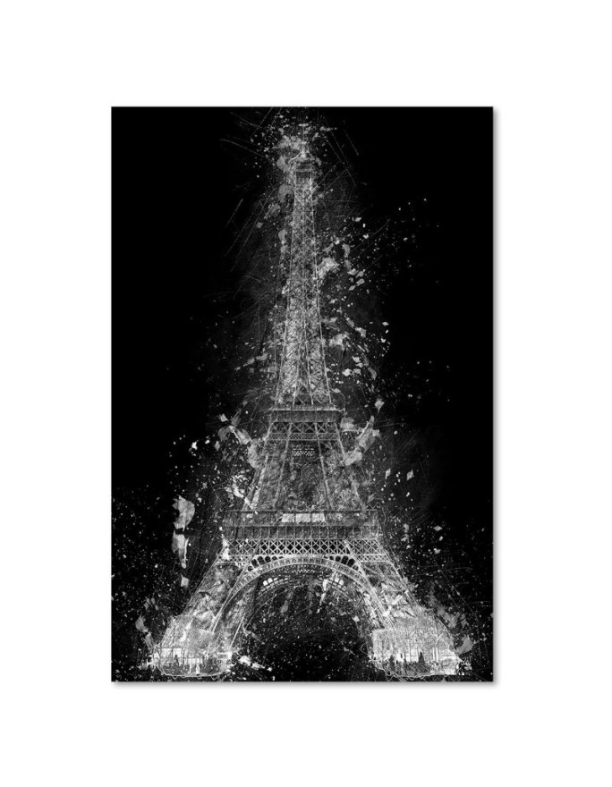 Eiffel Tower canvas painting for living room wall | FEEBY