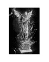 Obraz na ścianę Statuetka anioła czarno biały do sypialni | FEEBY