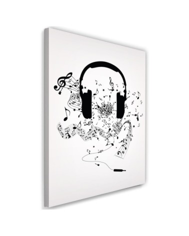 Canvas prints for teenager Notes headphones digital art | FEEBY