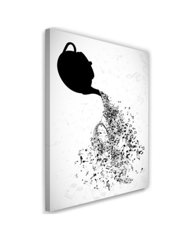 Canvas painting for kitchen Notes kettle for wall | FEEBY