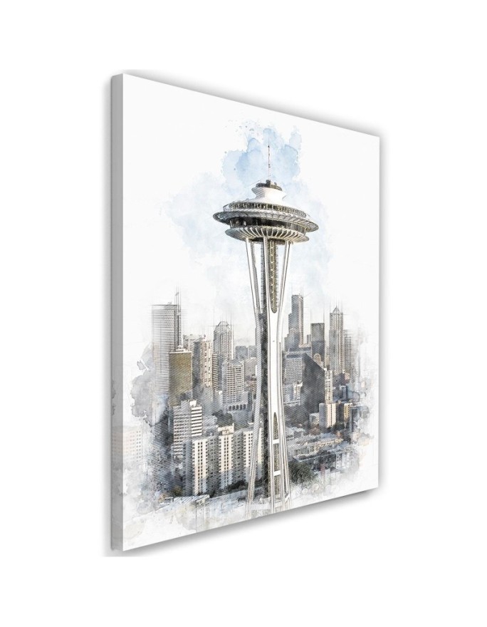 Canvas painting Cosmic building digital art | FEEBY