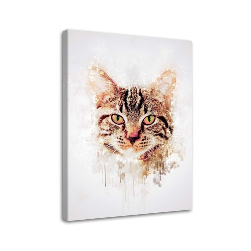 Cat - Canvas painting for children's wall | FEEBY