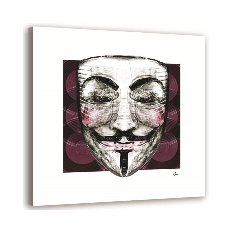 Guy Fawkes mask canvas painting for teenagers | FEEBY