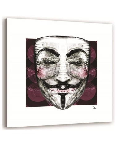 Guy Fawkes mask canvas painting for teenagers | FEEBY