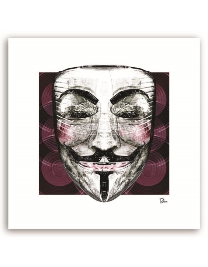 Guy Fawkes mask canvas painting for teenagers | FEEBY