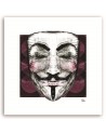Guy Fawkes mask canvas painting for teenagers | FEEBY