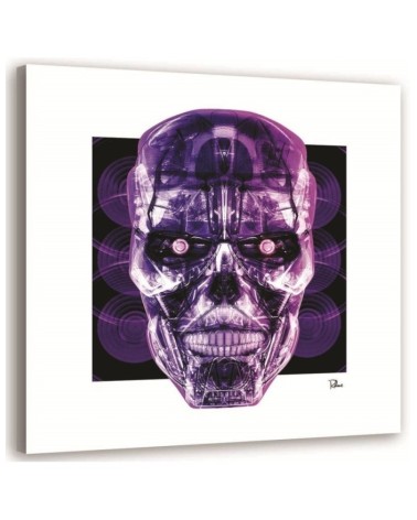 Purple skull canvas painting for teenager's room | FEEBY