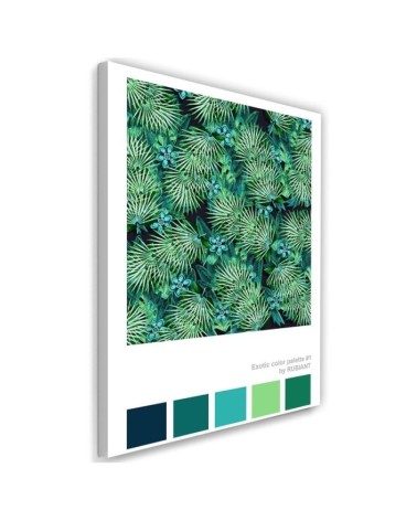 Tropical leaves wall art painting for kitchen Rubiant | FEEBY