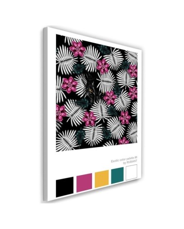 Modern wall art painting Pink flowers Rubiant | FEEBY