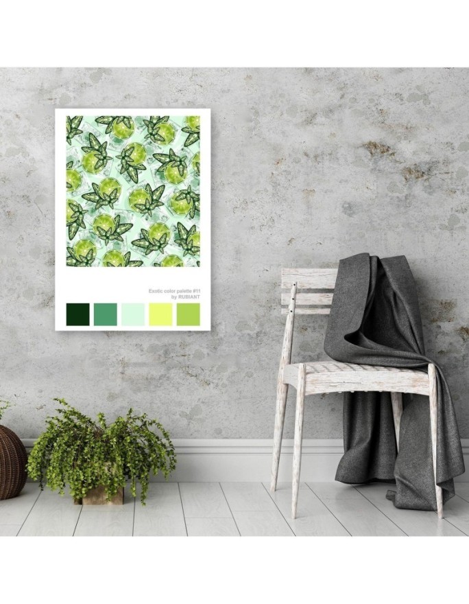 Limonki - obraz do kuchni exotic color Rubiant | FEEBY